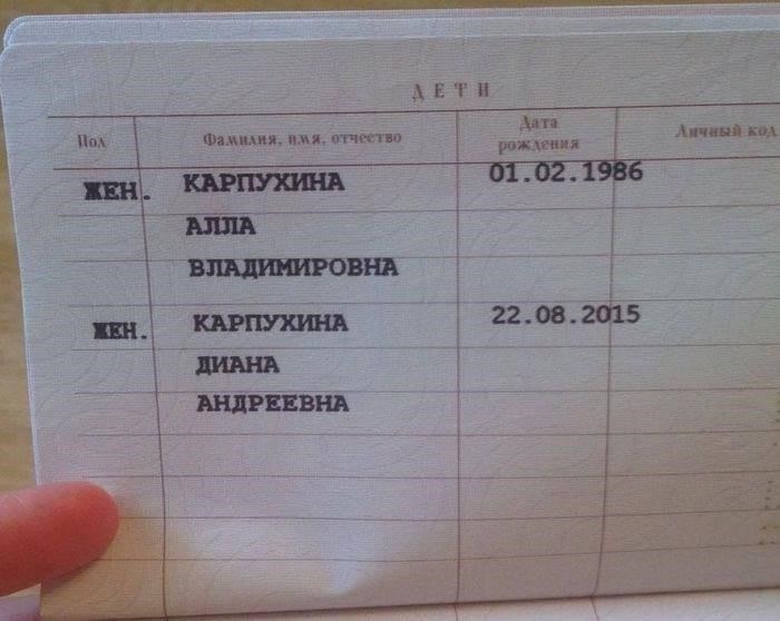 Документы, необходимые для вписания несовершеннолетнего в паспорт