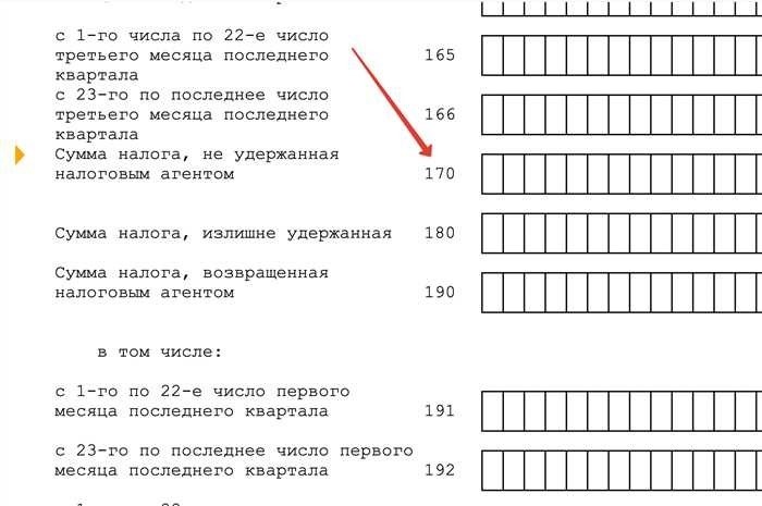 Какой порядок заполнения строки 170 формы 6-НДФЛ