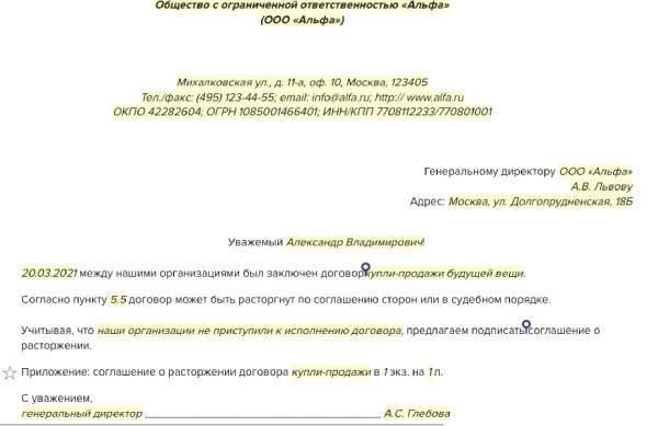 Обратитесь в министерство - направьте запрос о расторжении договора в соответствующий правительственный орган или должностному лицу, контролирующему оборонные контракты. Убедитесь, что вы соблюдаете все требуемые ими форматы или процедуры подачи.