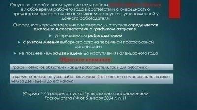 Влияние военной службы на график ежегодных отпусков